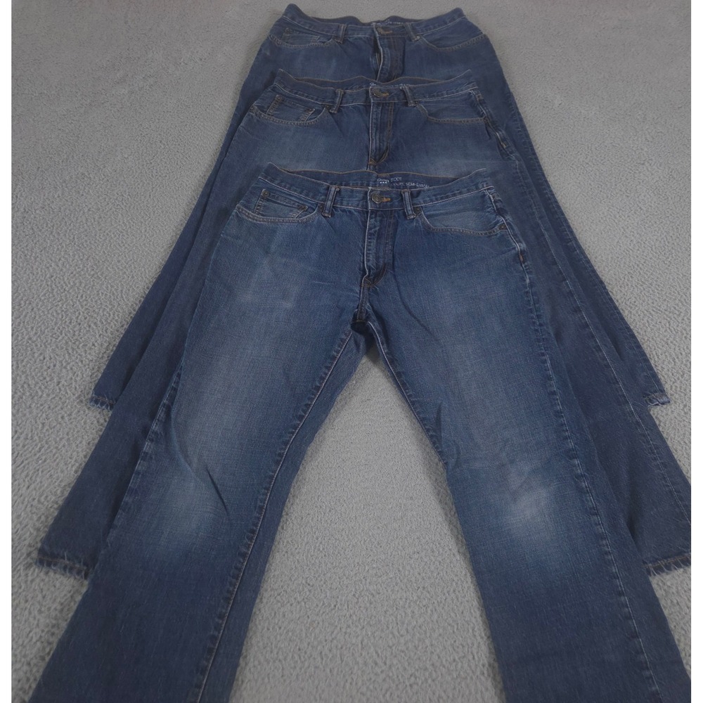 LOT OF 3 Gap Jeans Mens 32x30 Boot Coupe Semi-Évasée 100% Cotton Bootcut Leg